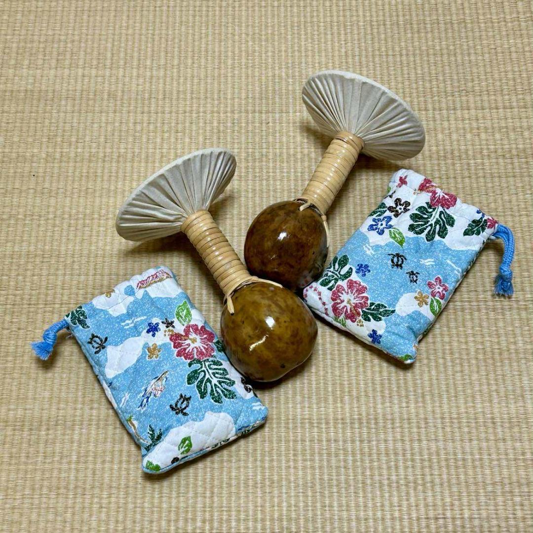 フラダンス楽器　ウリウリ　羽付き