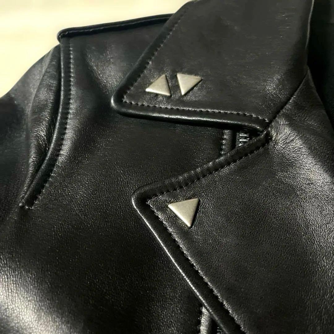 極美品⭐️サンローランパリ YSLロゴ ラムレザー ジャケット 44 超人気