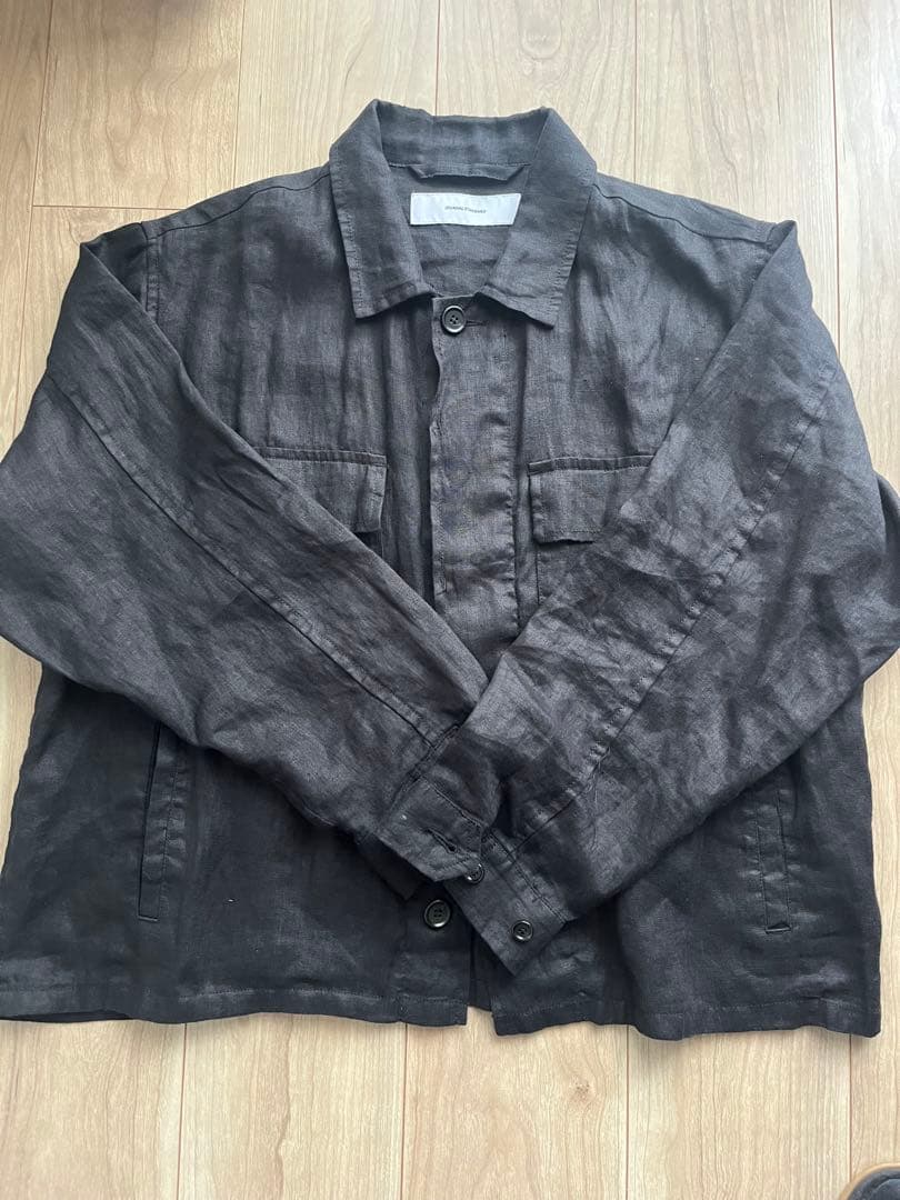 JOURNAL STANDARD リネンミリタリージャケット　黒