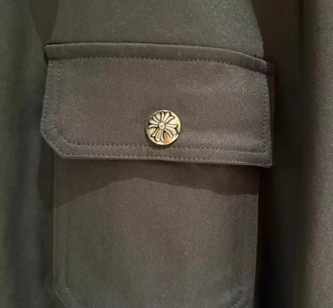 CHROME HEARTSブラック刺繍シャツ