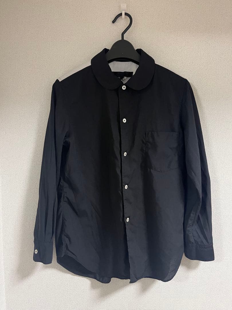 コムデギャルソンコムデギャルソン●コムコム丸襟シャツSエステル製品染