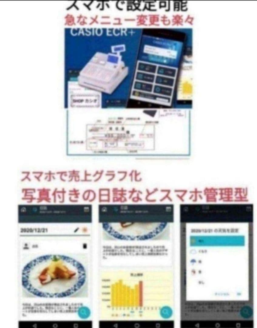 カシオレジスター　SR-C550最新スマホ管理Bluetooth　060003