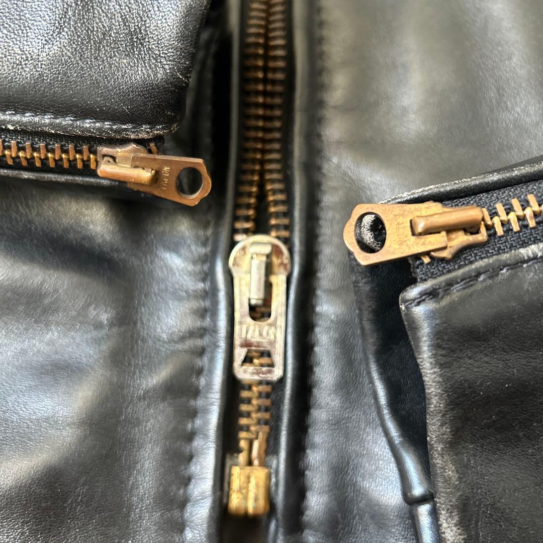 VANSON バンソン モデルB 立ち襟シングルライダースジャケット