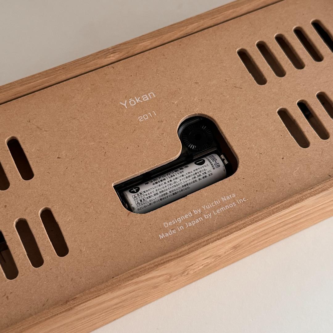 レムノス 置き時計 温湿度付き　ヨーカン