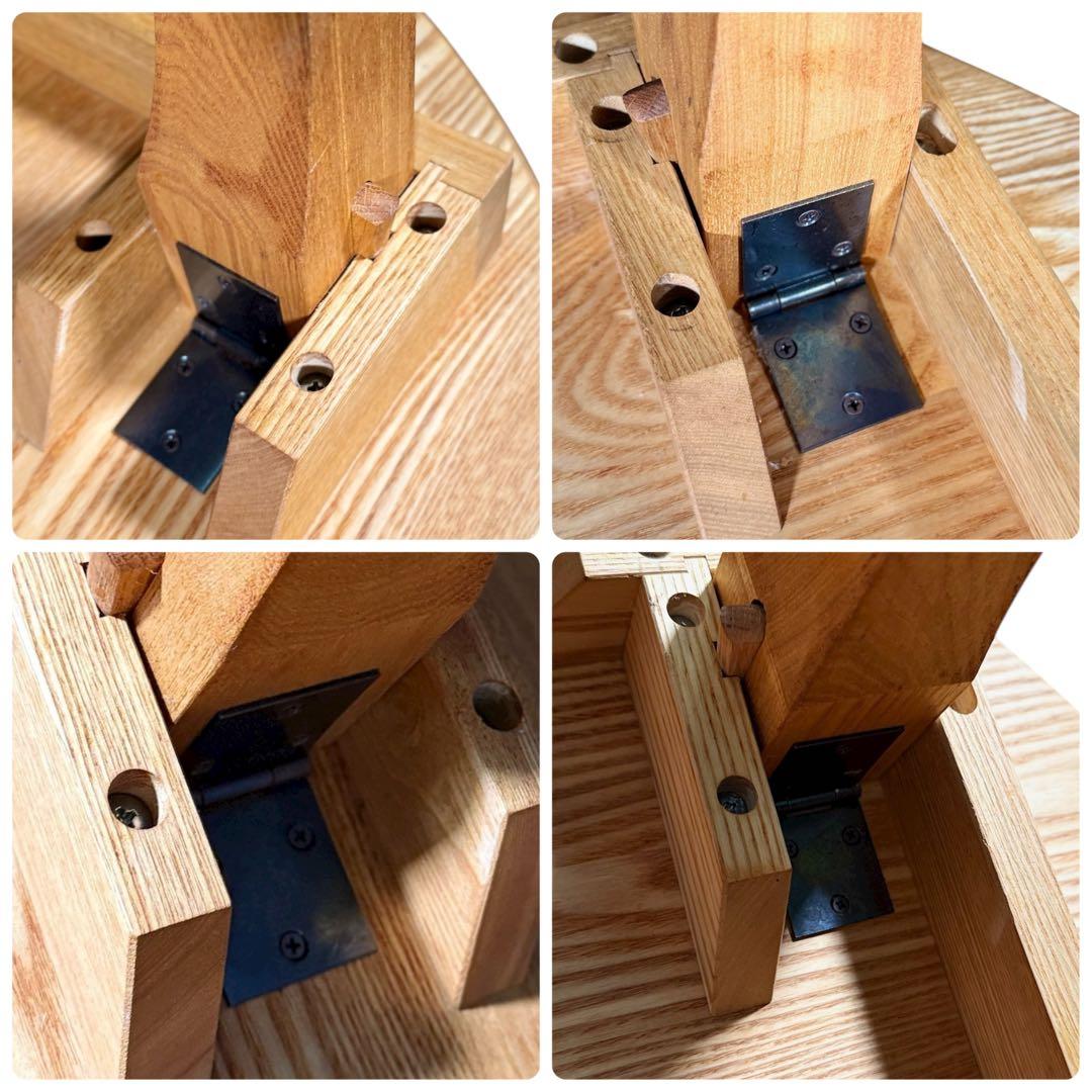 HR866 木目が素敵な　サークルテーブル　ちゃぶ台　ローテーブル