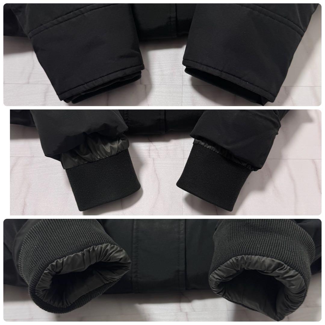 WOOLRICH 現行タグ ボルダー ダウンコート エコファー ロゴ 黒 S