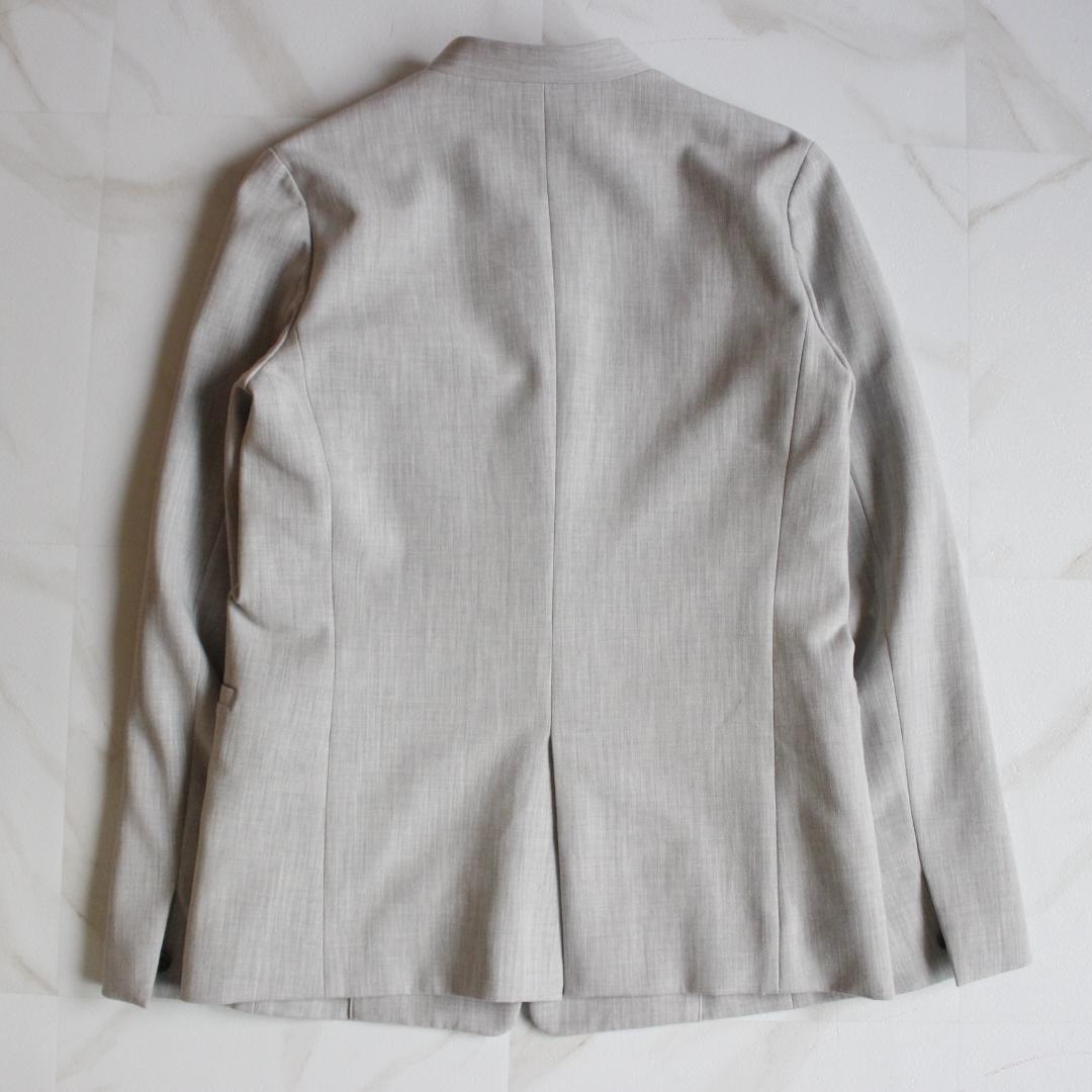 PLST セットアップスーツ XS ノーカラー パンツ グレー ウォッシャブル