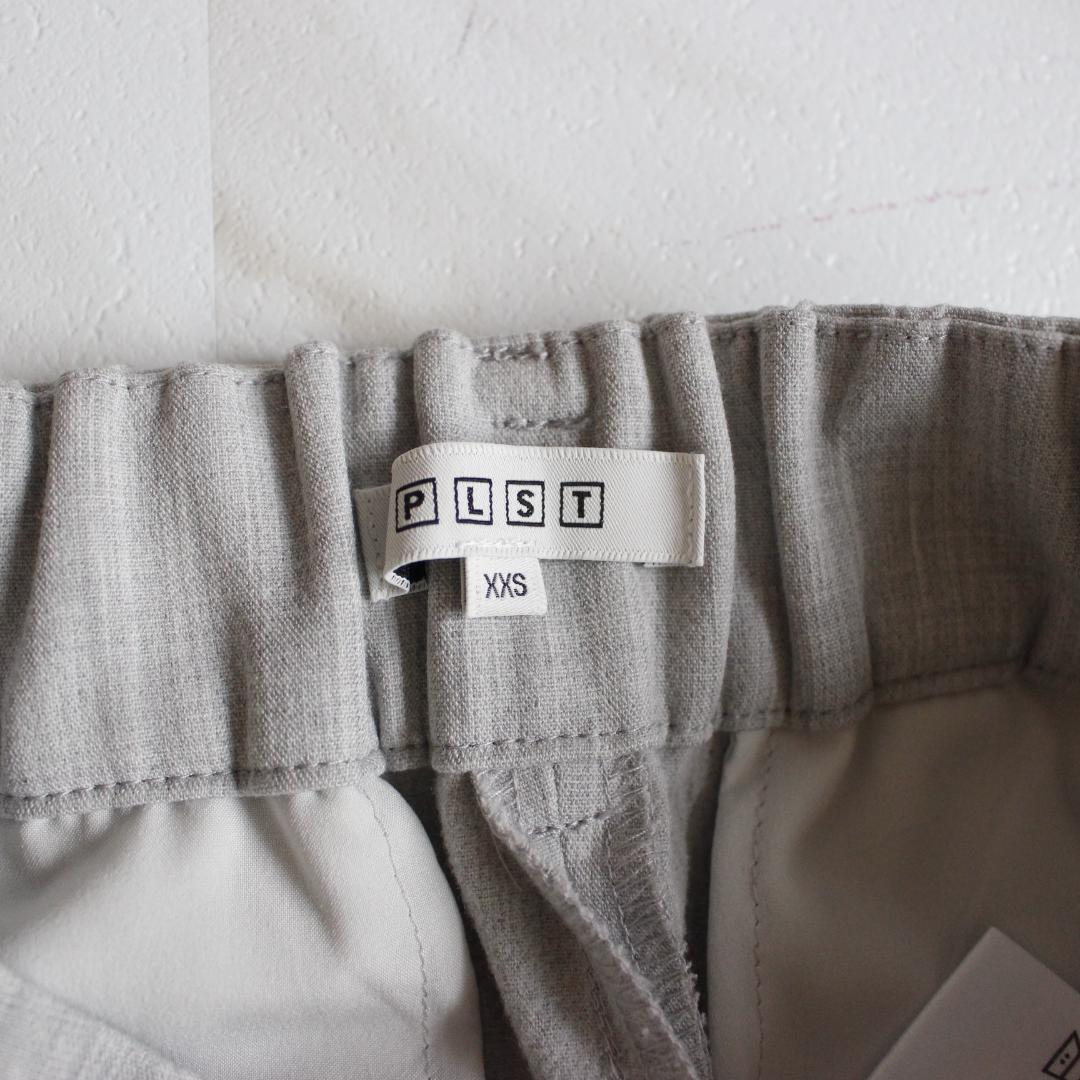 PLST セットアップスーツ XS ノーカラー パンツ グレー ウォッシャブル
