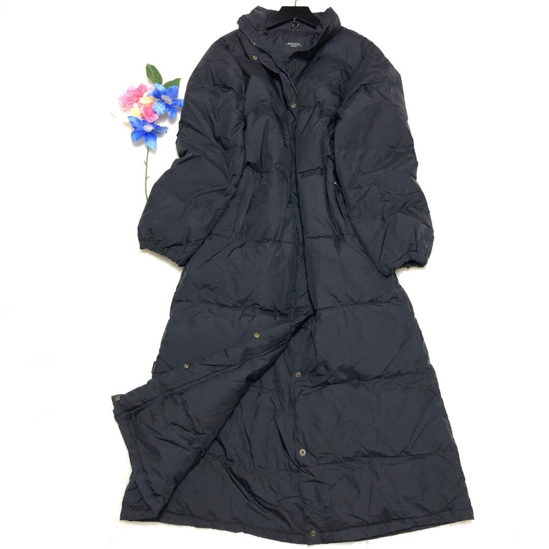 極美品　マックスマーラ　ダウンコート　マキシ丈　ハイロング✨　黒　40