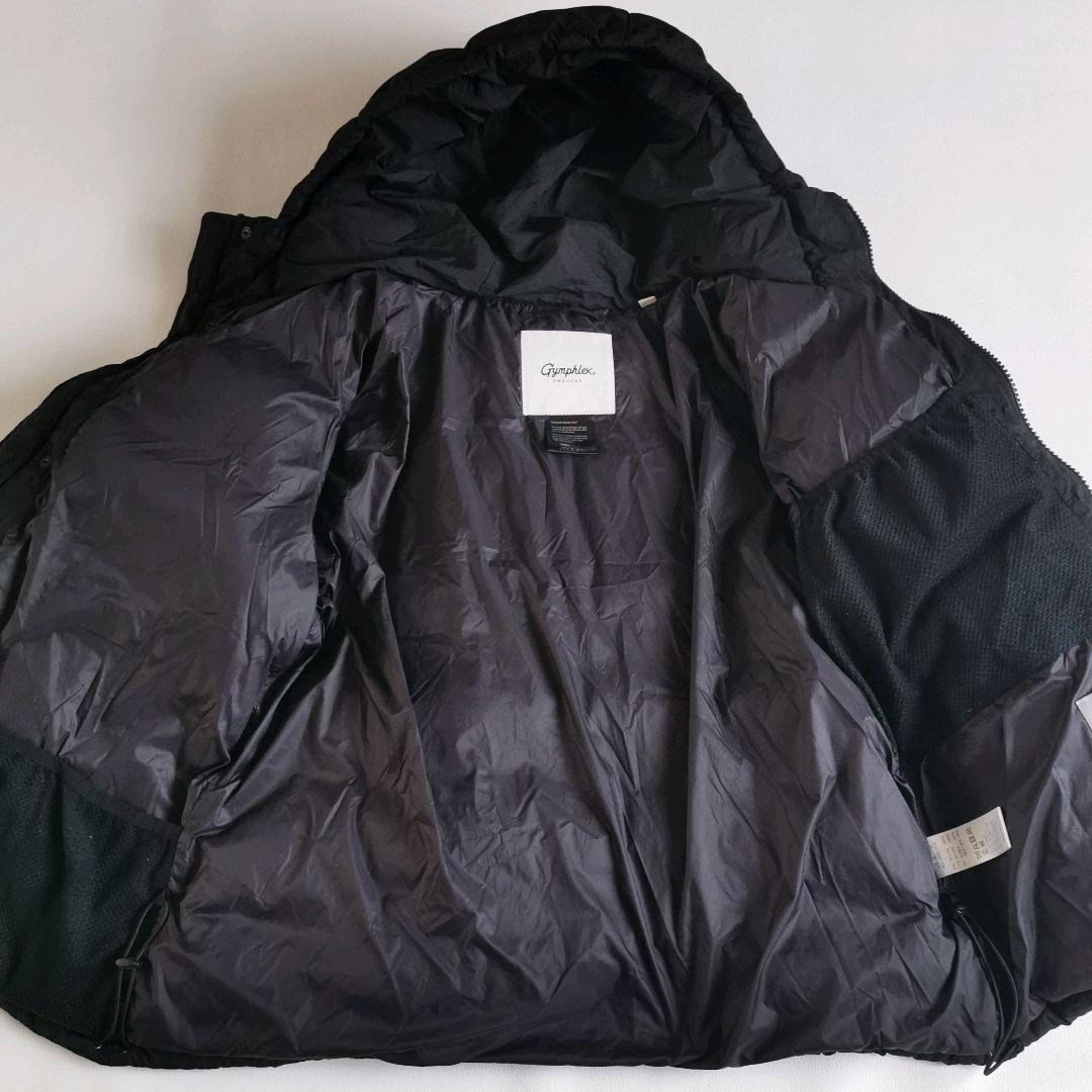 【美品✨】ジムフレックス ダウンジャケット ホワイトグース ロゴ刺繍 М 黒