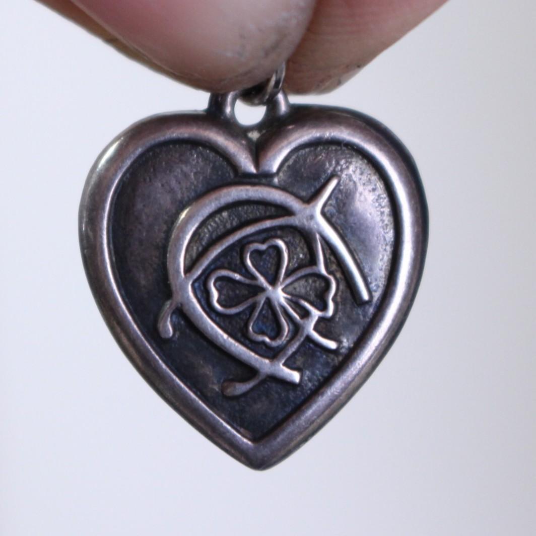 40s　スウィートハートジュエリー　WW2　 　四葉＆馬蹄＆ウィッシュボーン