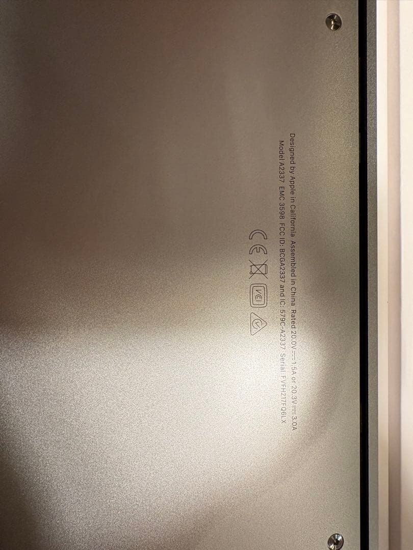 M1 MacBook Air_本体_シルバー_メモリ16GB_SSD1TB