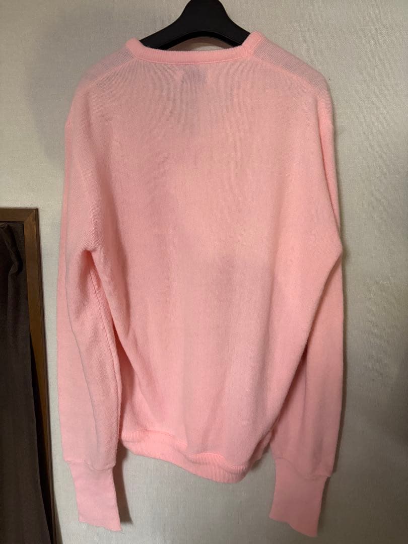 70s Lacoste ピンク アクリルニット