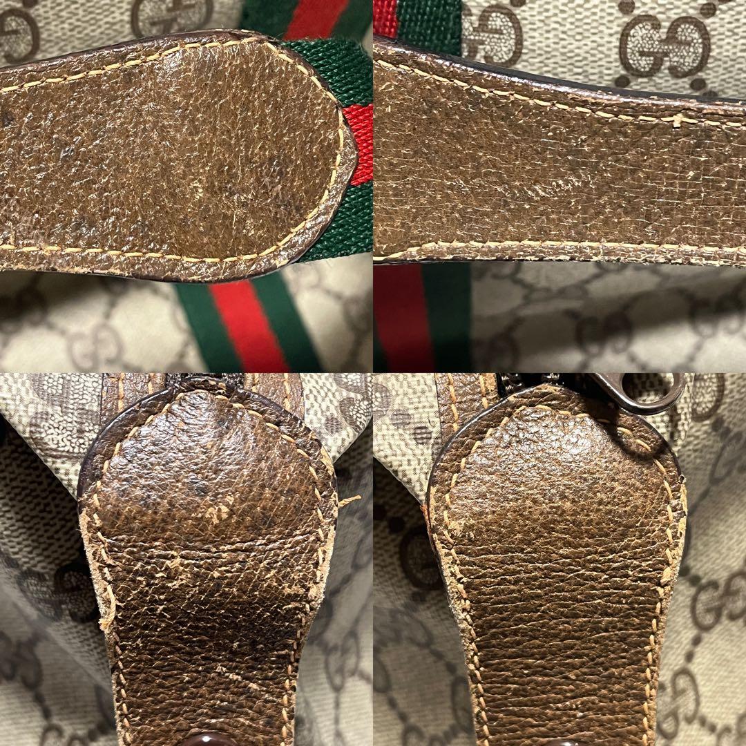 大容量 GUCCI GGスプリーム 旅行 トートバッグ ベージュ グッチ B70