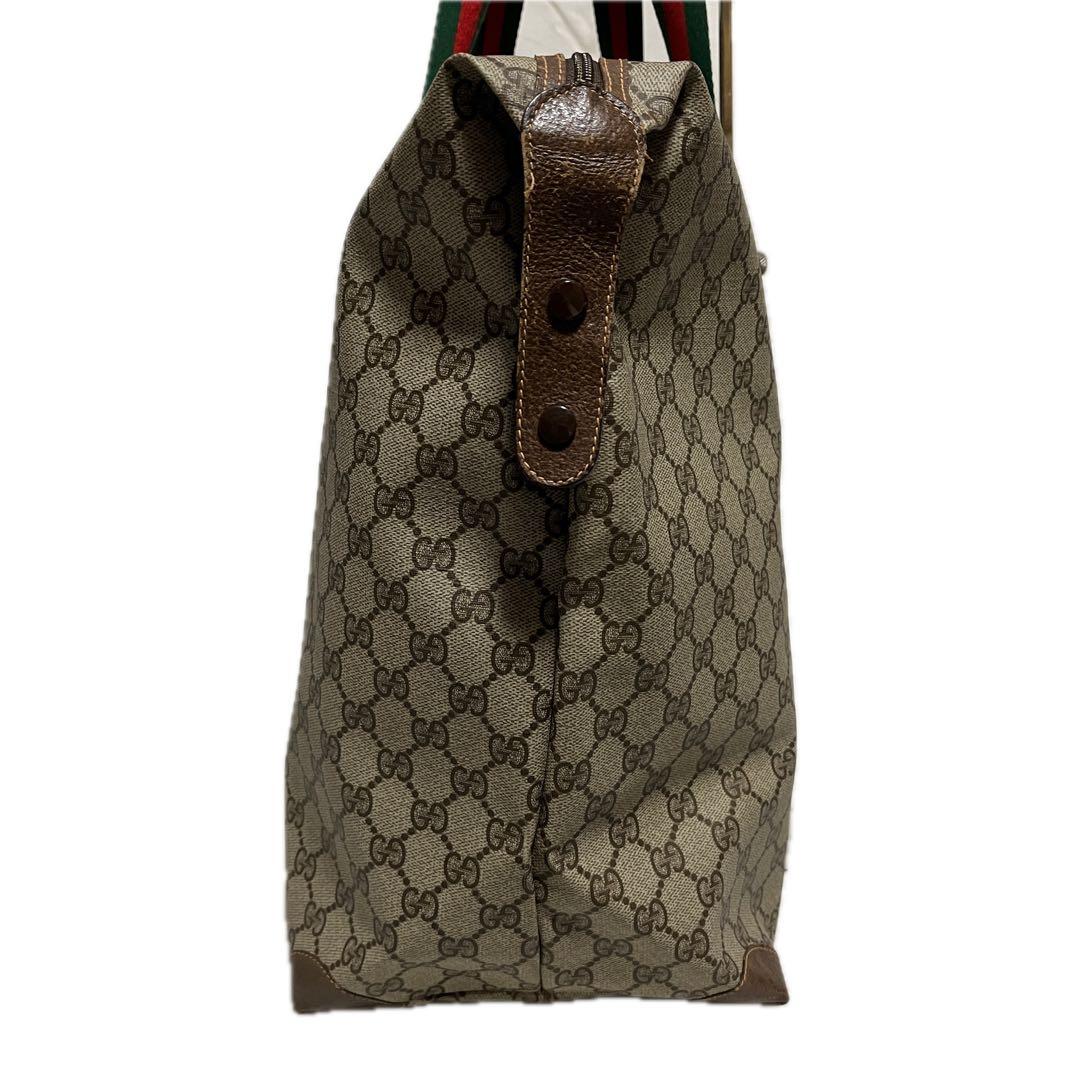 大容量 GUCCI GGスプリーム 旅行 トートバッグ ベージュ グッチ B70