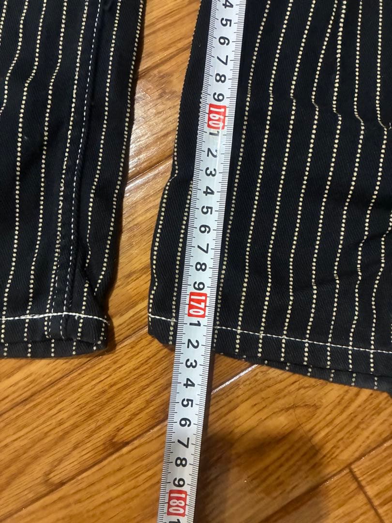 VANSON ストライプオーバーオール