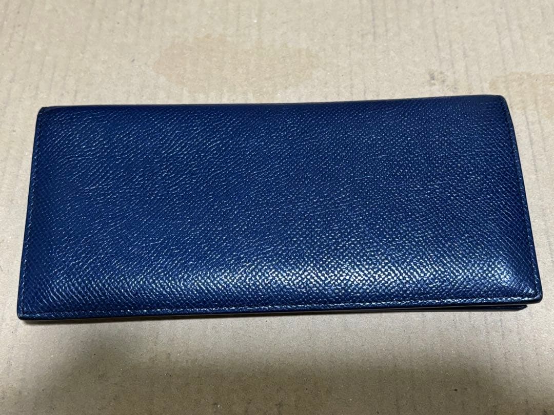 サ*ー様 ダンヒル　美品ネイビー レザー 長財布