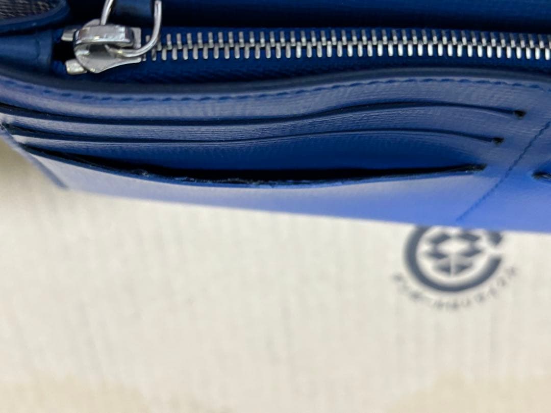 サ*ー様 ダンヒル　美品ネイビー レザー 長財布