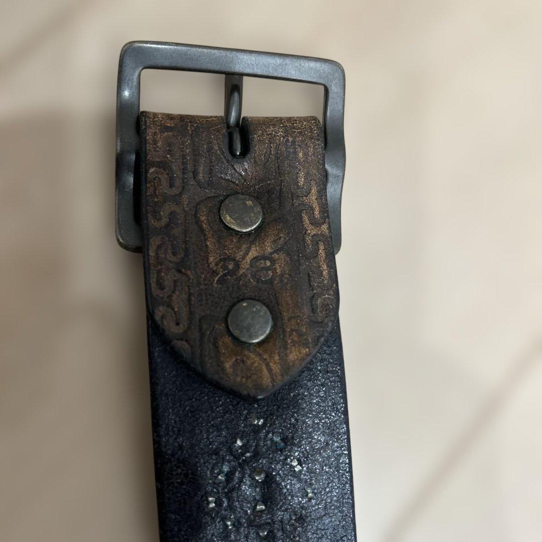 ダークブラウン 装飾ベルト