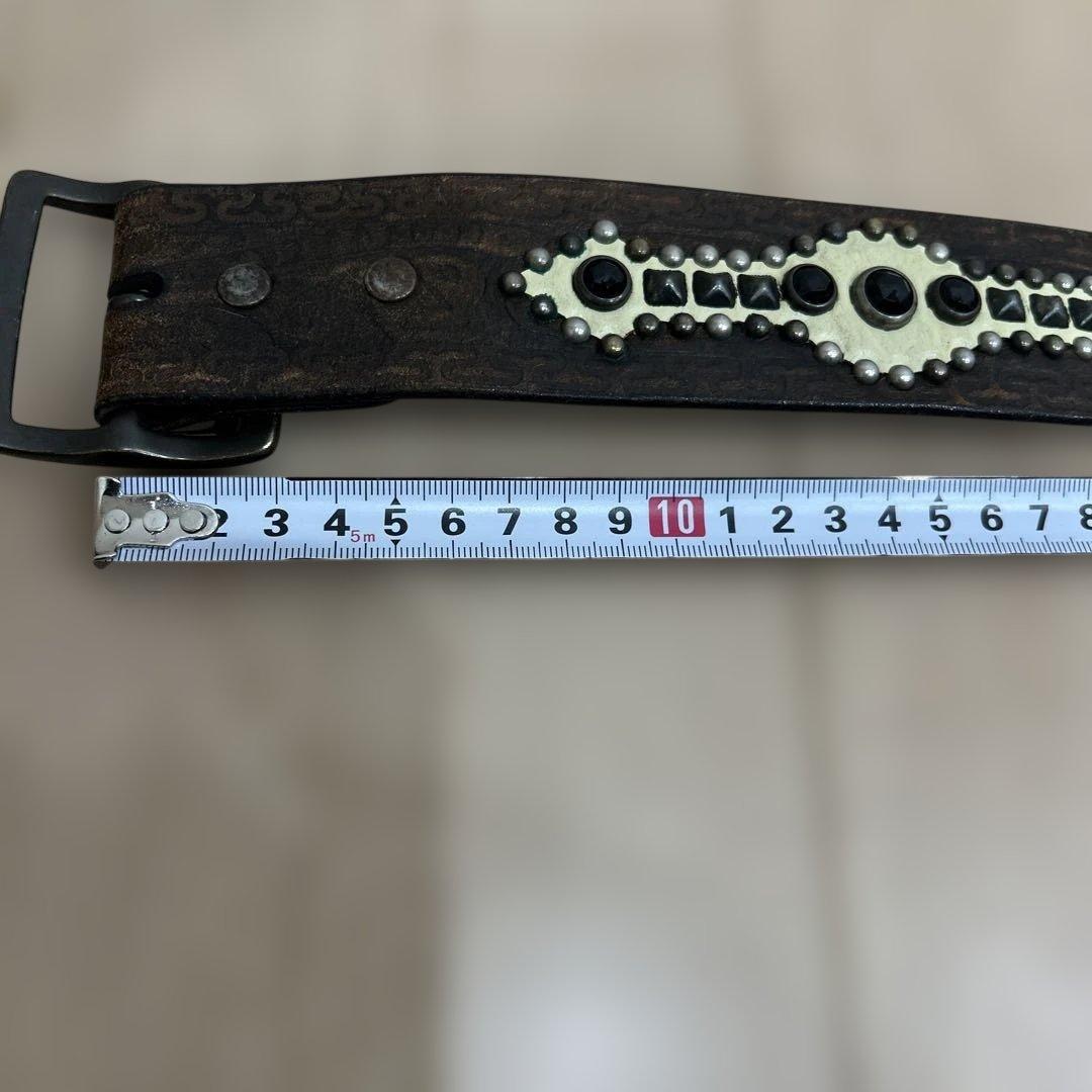 ダークブラウン 装飾ベルト