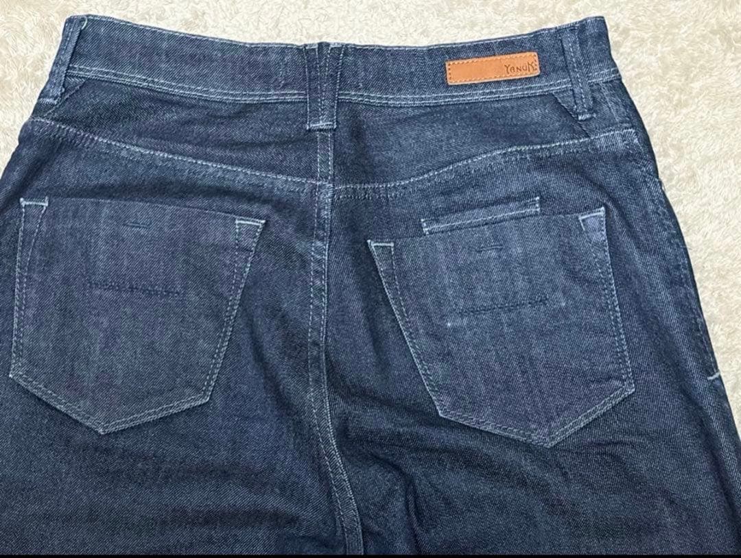 YANUK ワイドストレート LILITH ワンウォッシュインディゴ 25