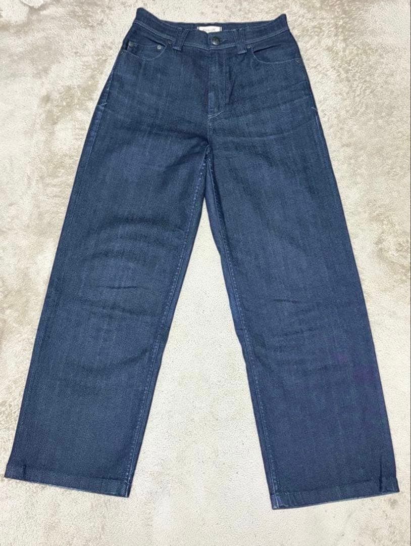 YANUK ワイドストレート LILITH ワンウォッシュインディゴ 25