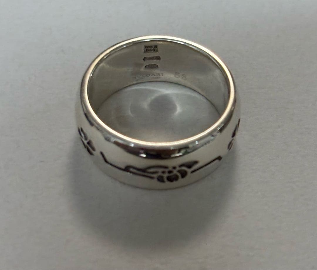 BVLGARIシルバーリング ロゴ入り セーブザチルドレン 53
