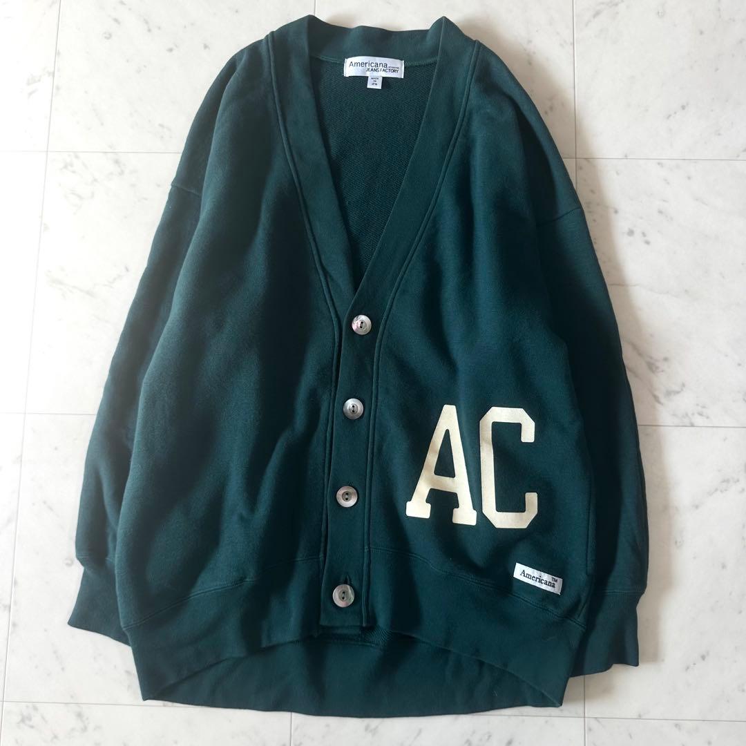 美品♪アメリカーナ JF別注 AC プリントスウェットカーディガン 近年モデル