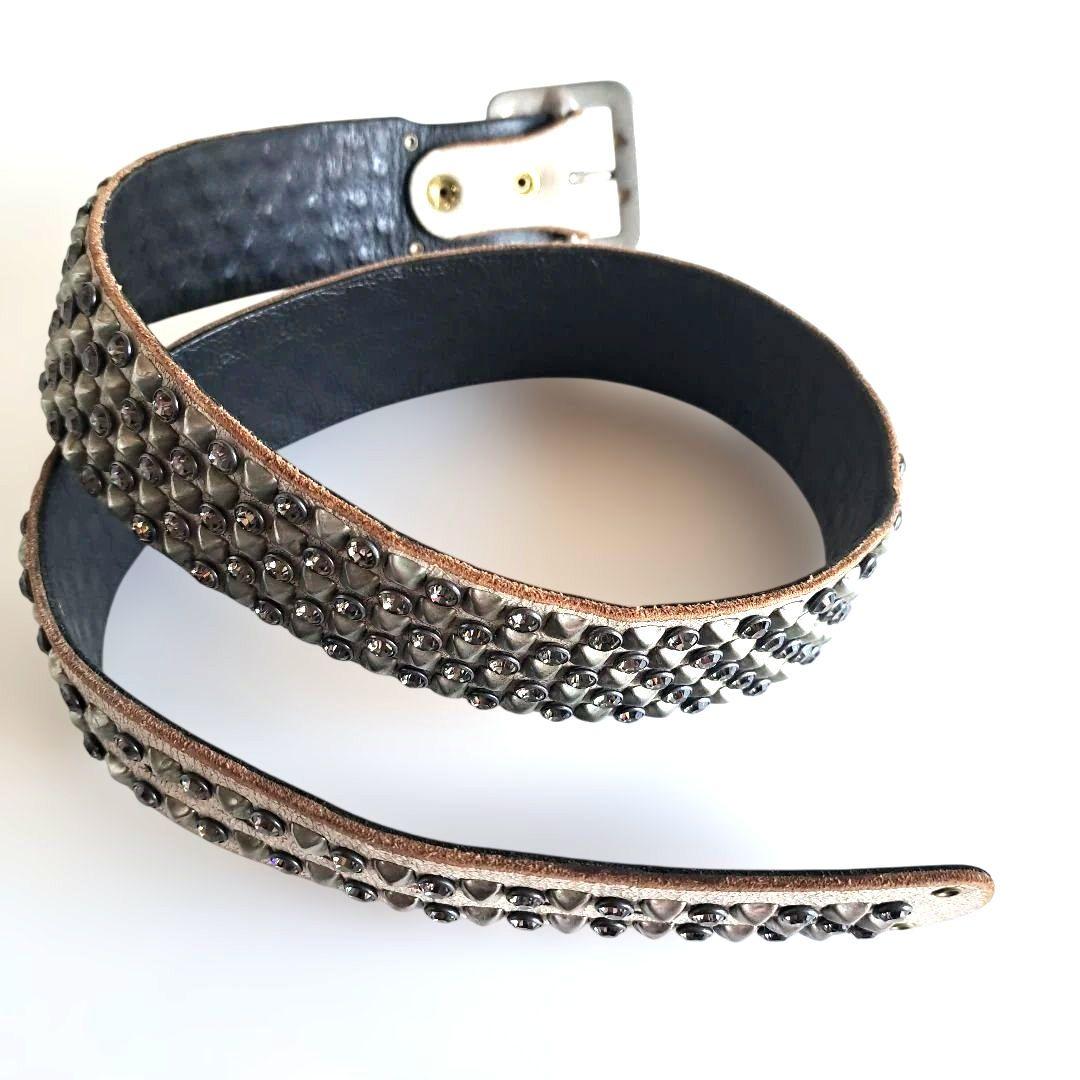 ヒステリックグラマー×バルタザール　スワロフスキー　スタッズ　ベルト　S