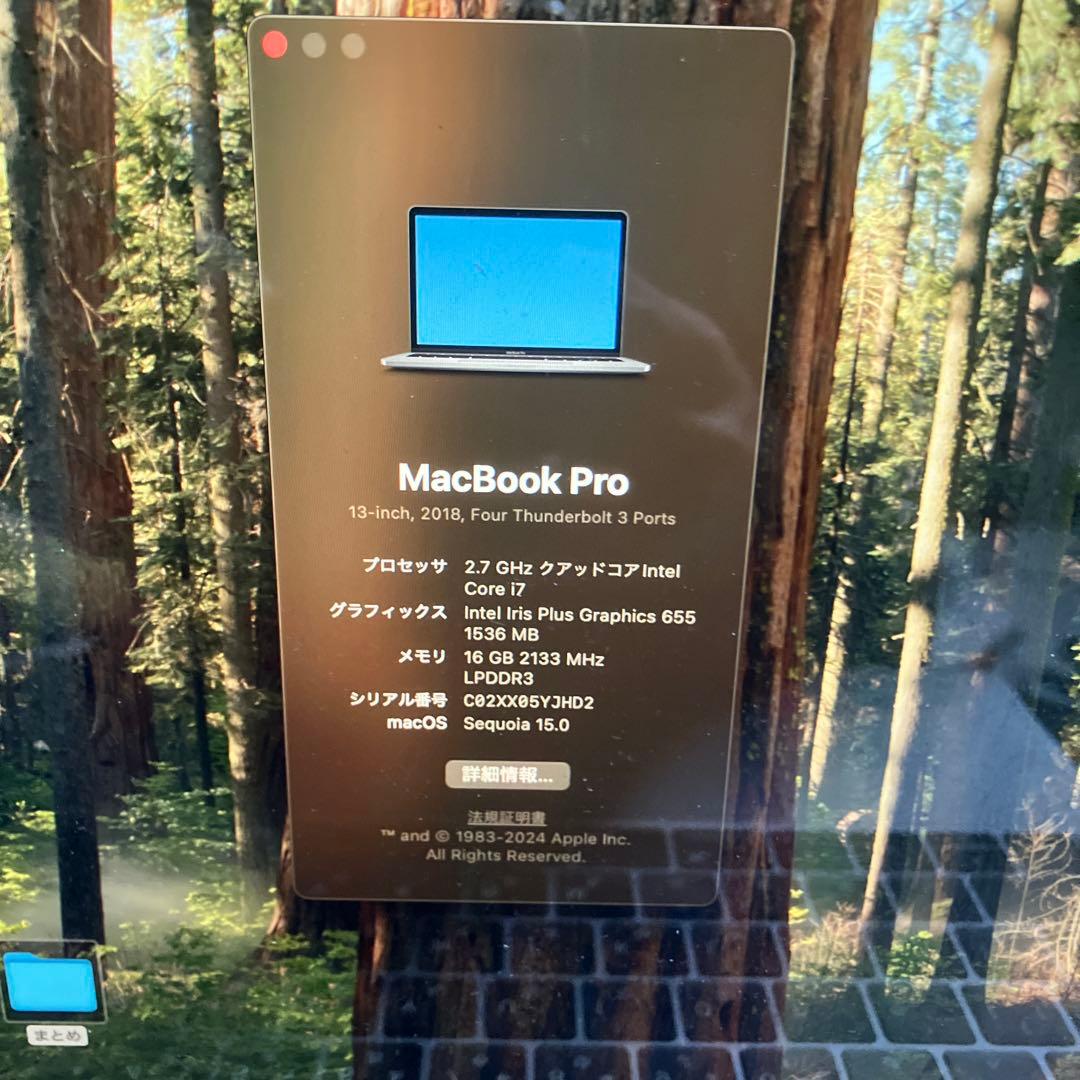 MacBook本体 Mac Book Pro 13inch,2018 16GB 512GB
