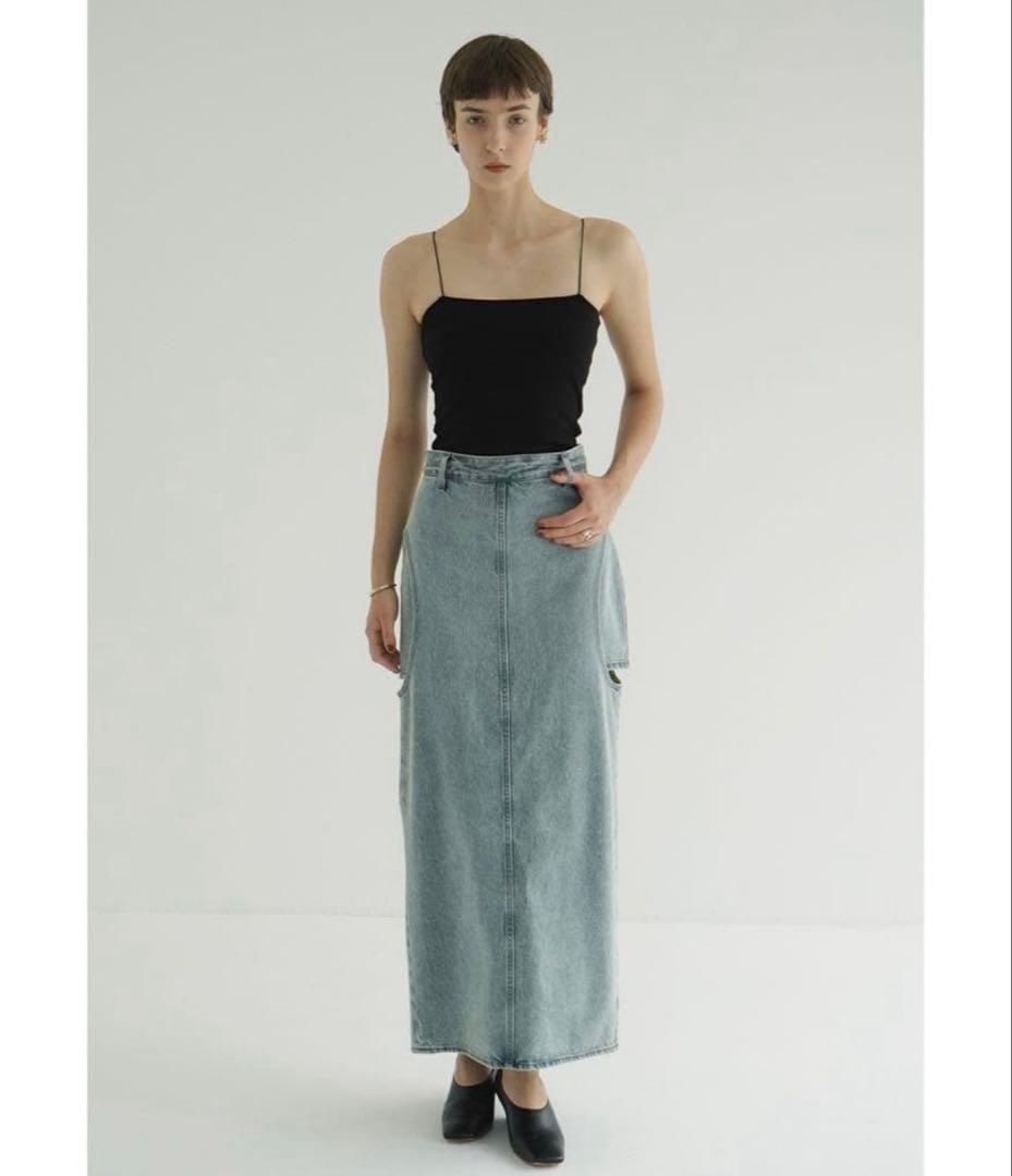 スカート CLANE CIRCLE CUT LAYERED DENIM SKIRT2