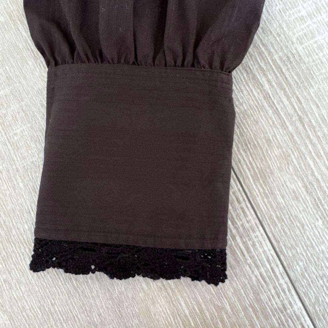 【ヴィヴィアンウエストウッド】長袖シャツ 黒　ブラウス　予備ボタン付き