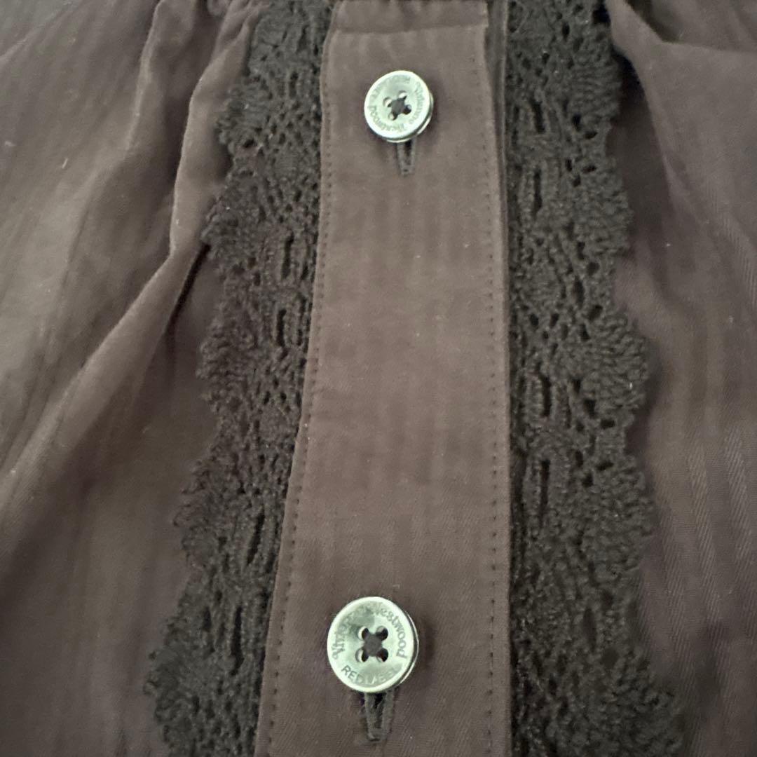 【ヴィヴィアンウエストウッド】長袖シャツ 黒　ブラウス　予備ボタン付き