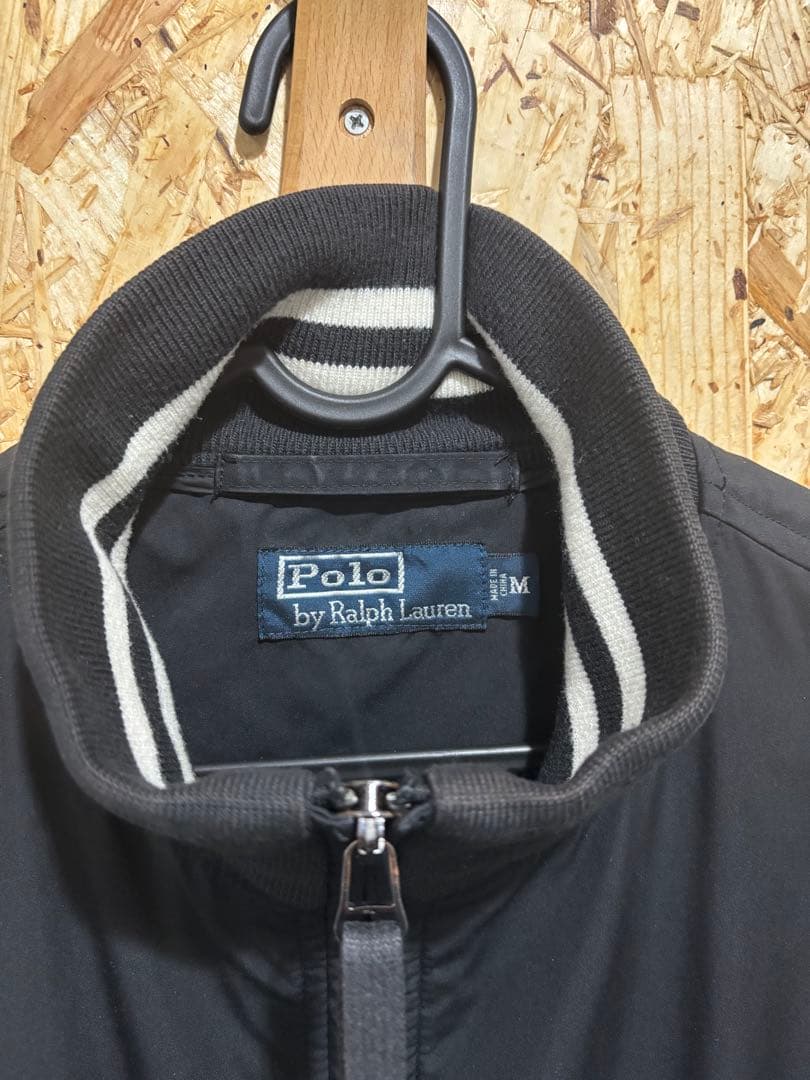 値下げ90s ポロ バイ ラルフローレン　ナイロンジップアップジャケット　黒M