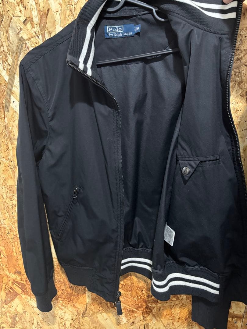 値下げ90s ポロ バイ ラルフローレン　ナイロンジップアップジャケット　黒M