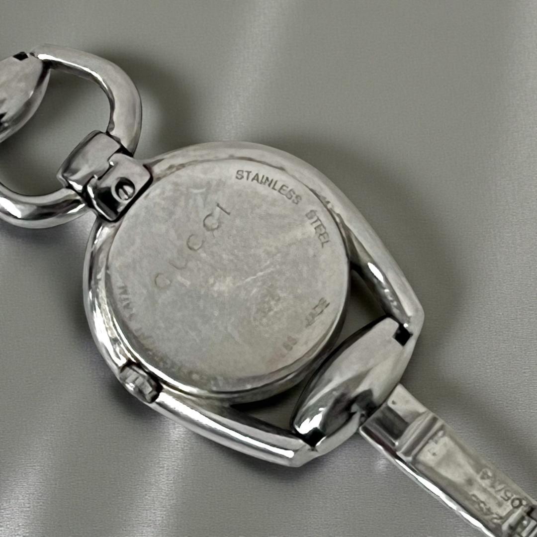 【不動品】GUCCIグッチ 139.5ホースビット 3Pダイヤ シェル文字盤