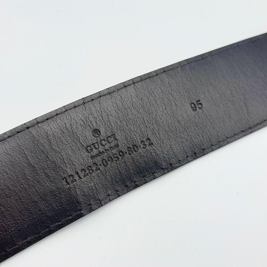 ✨良品✨GUCCI ベルト インターロッキング シマ シルバーバックル GG柄