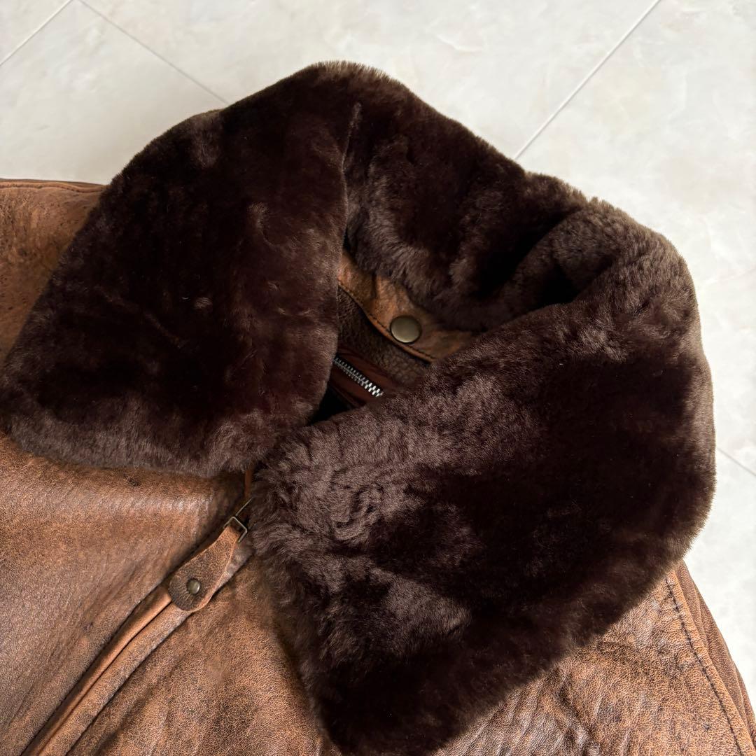 80s vintage 羊革 G-1 レザーフライトジャケット ライナー付 L