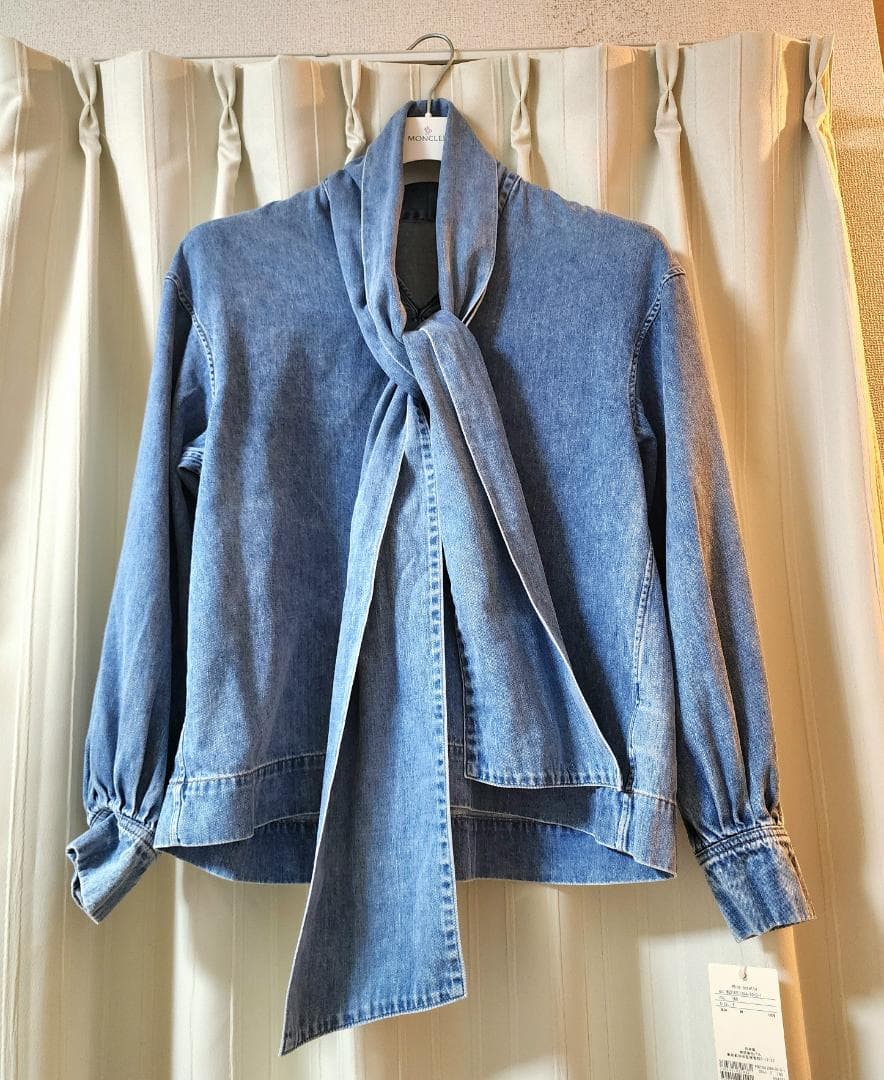 新品！タグ付Whim Gazette(ウィムガゼット)DENIMボウブラウス