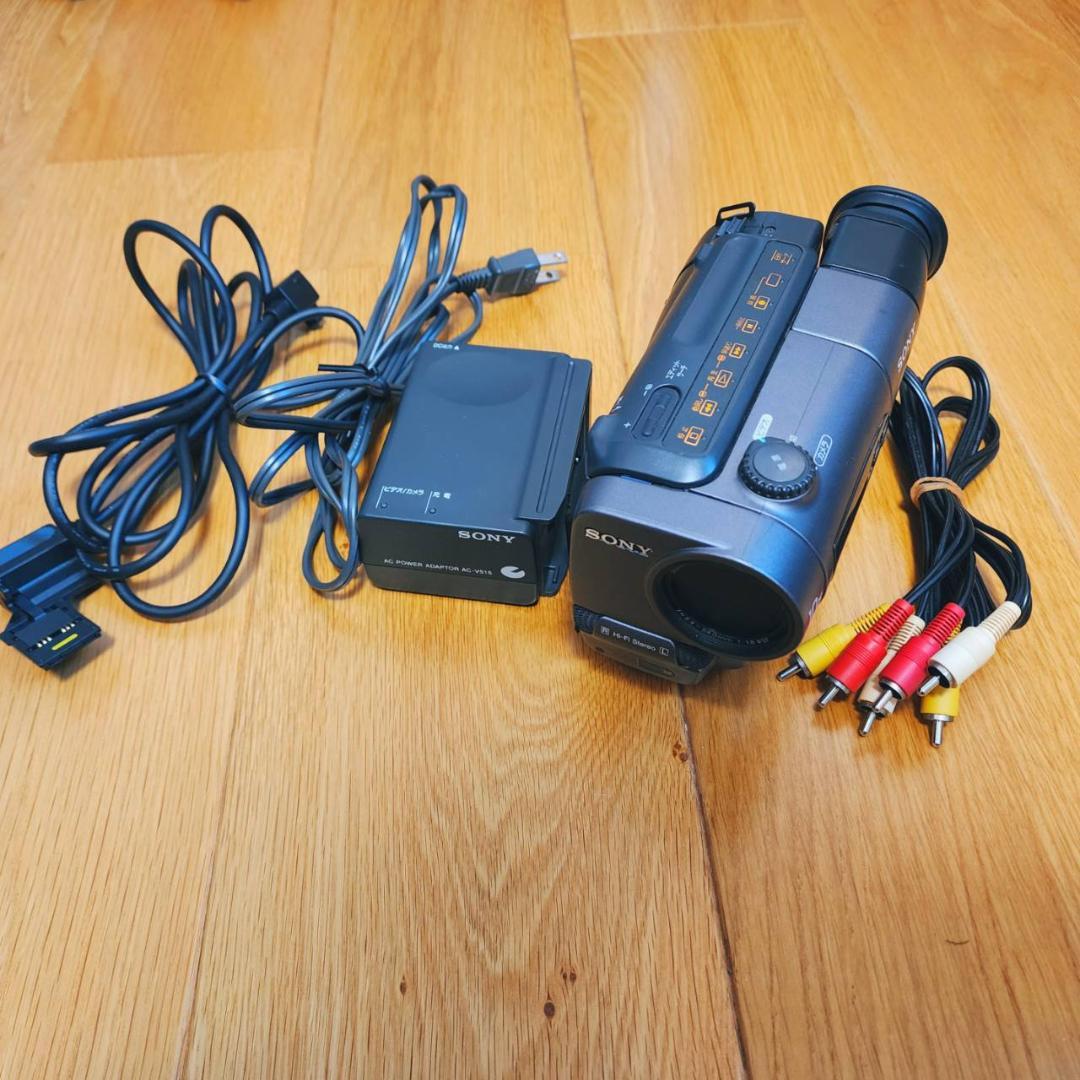 【動作確認済】高画質 Hi8 8ミリ ビデオカメラ SONY ACアダプタセット