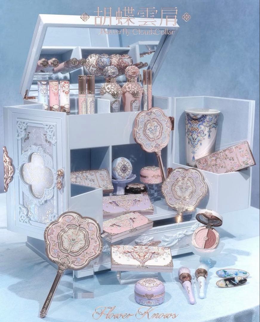 【未使用】フラワーノーズ　新作　胡蝶雲肩　収納ボックス　中華風　非売品　小物入れ