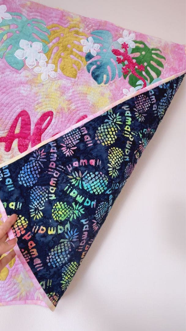 ハワイアンキルト　タペストリー Aloha