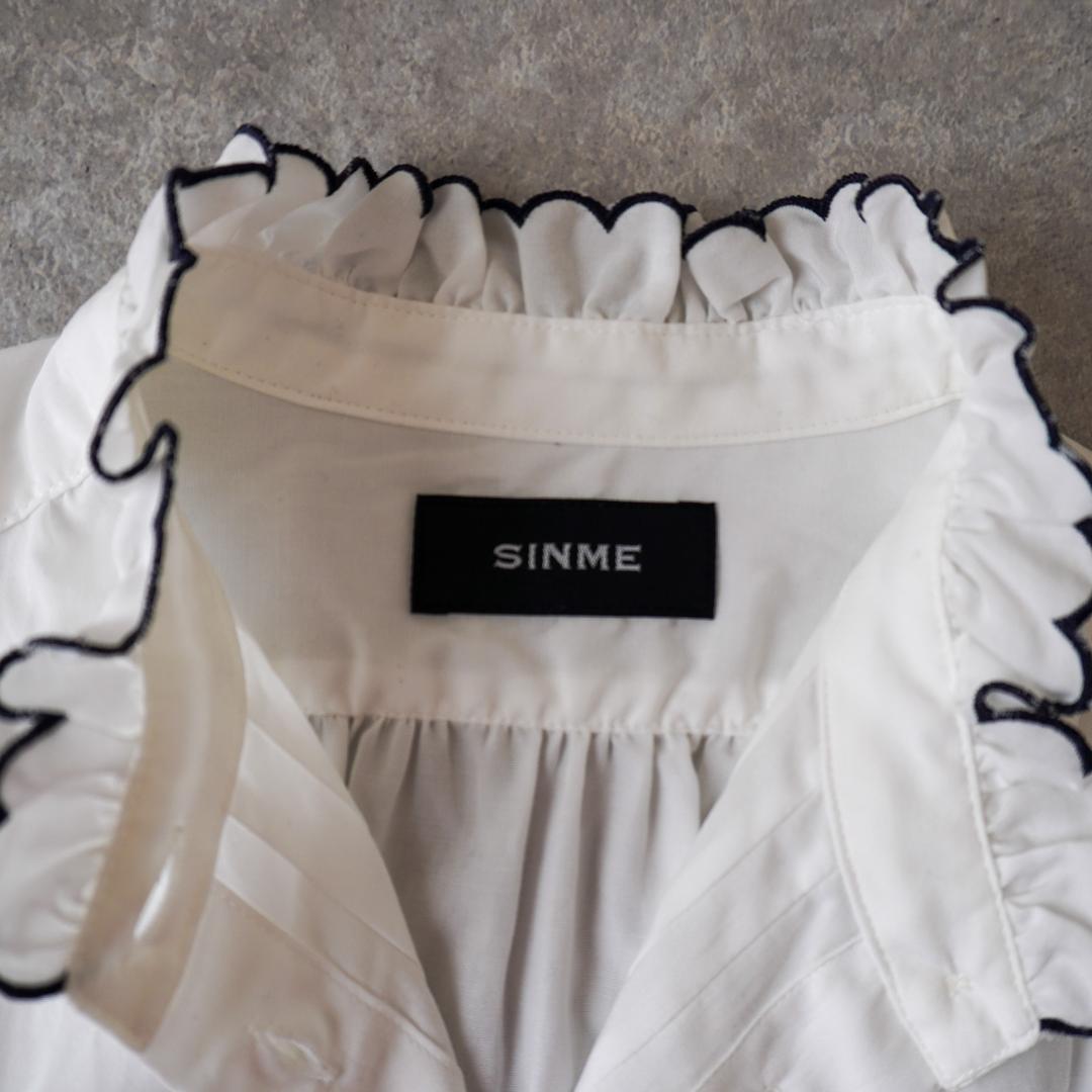 SINME スカラエンブロイダリーシャツ M 洗える ウォッシャブル
