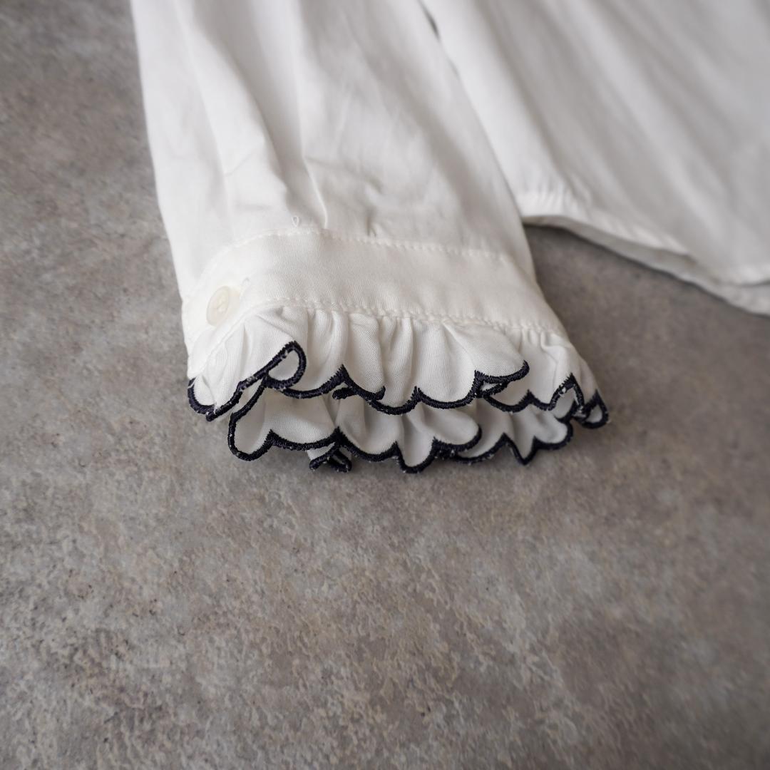 SINME スカラエンブロイダリーシャツ M 洗える ウォッシャブル