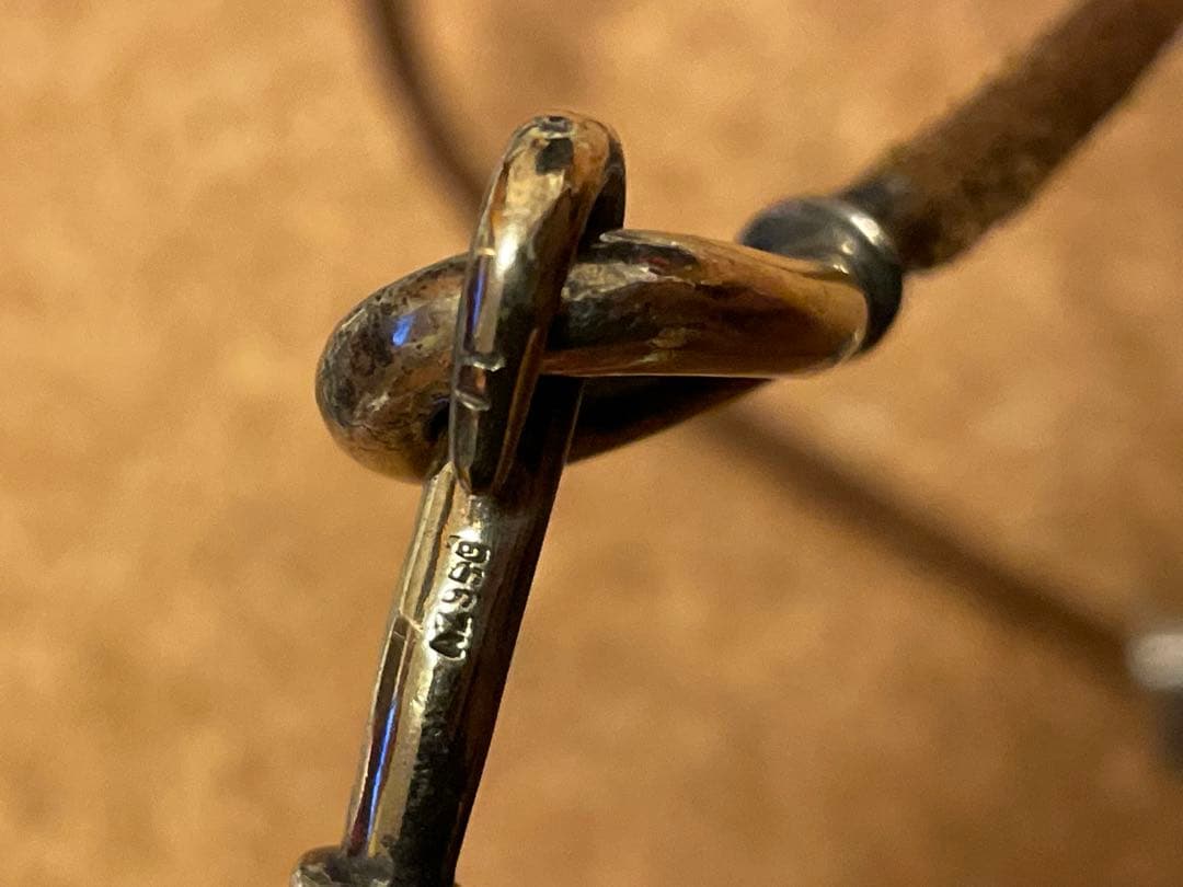 ◆感謝価格◆希少品◆シルバー925×AZ950レザーネックレス◆