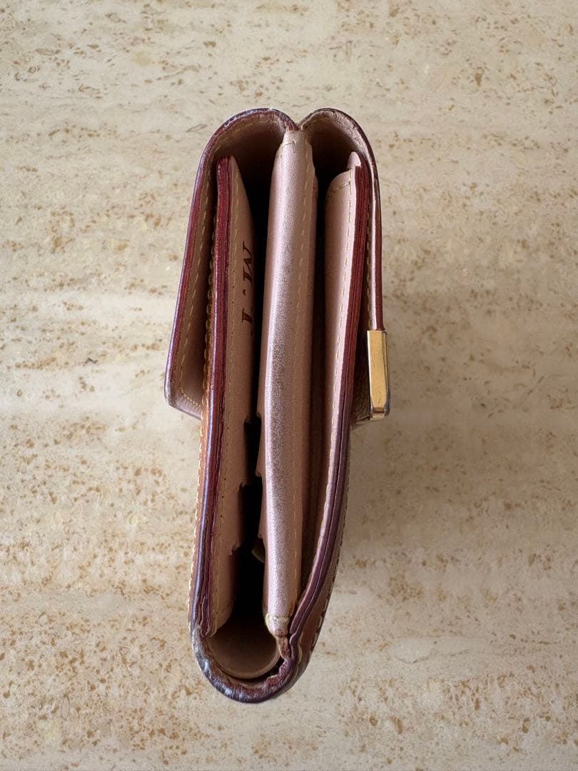 ルイヴィトン マルチカラー ポルトモネビエカルト クレディコンパクト白3折り財布