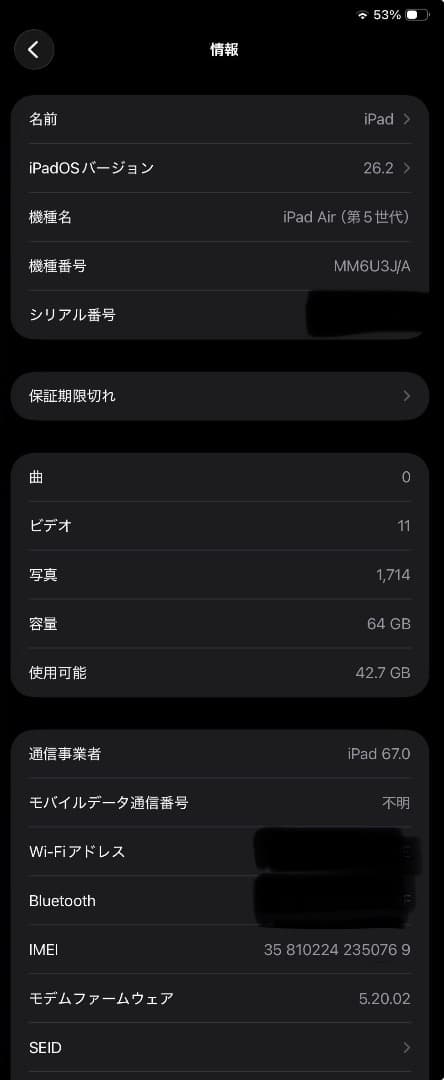 iPad本体 iPad Air 5