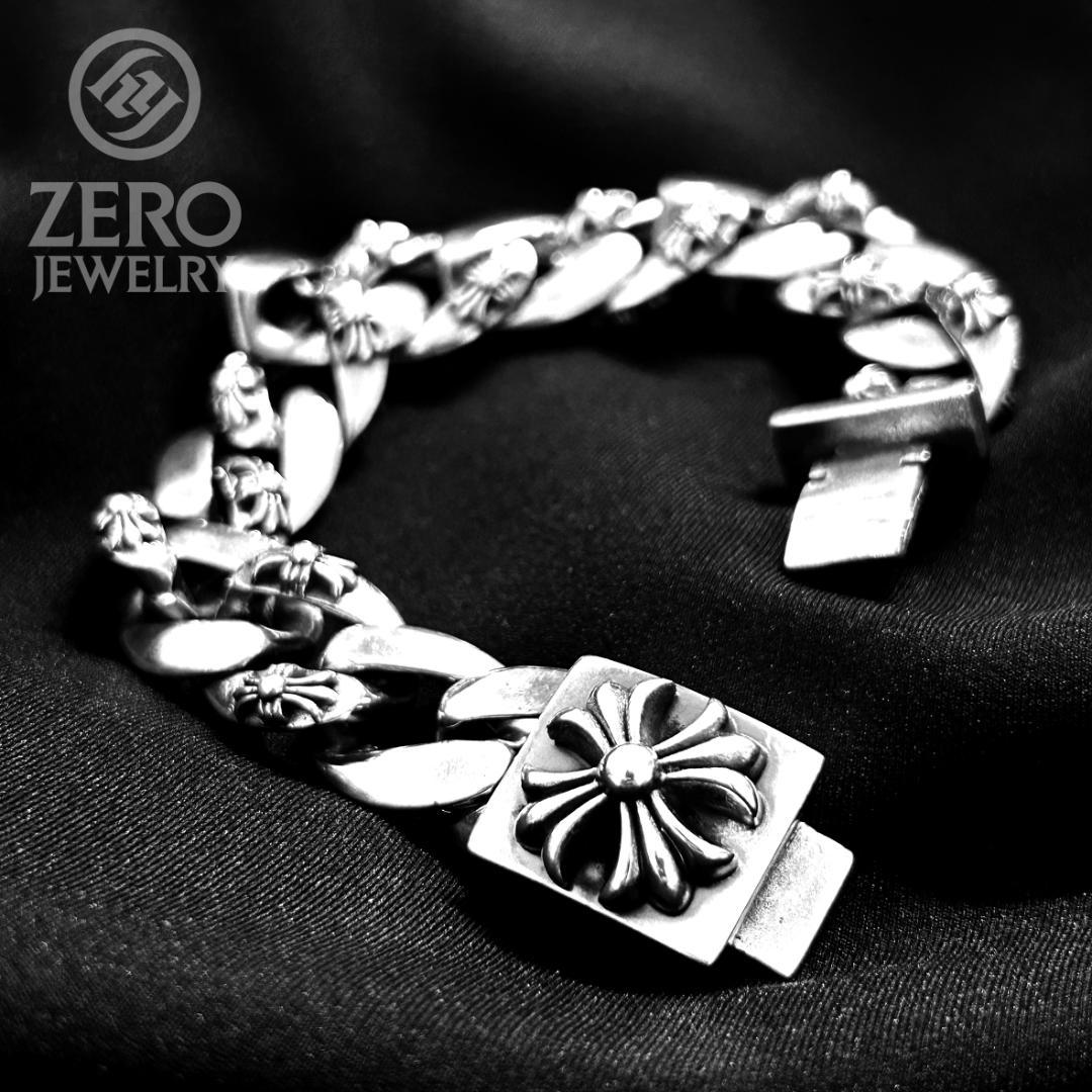 【★即日発送★925刻印】13リンク クロスボックス ブレスレット