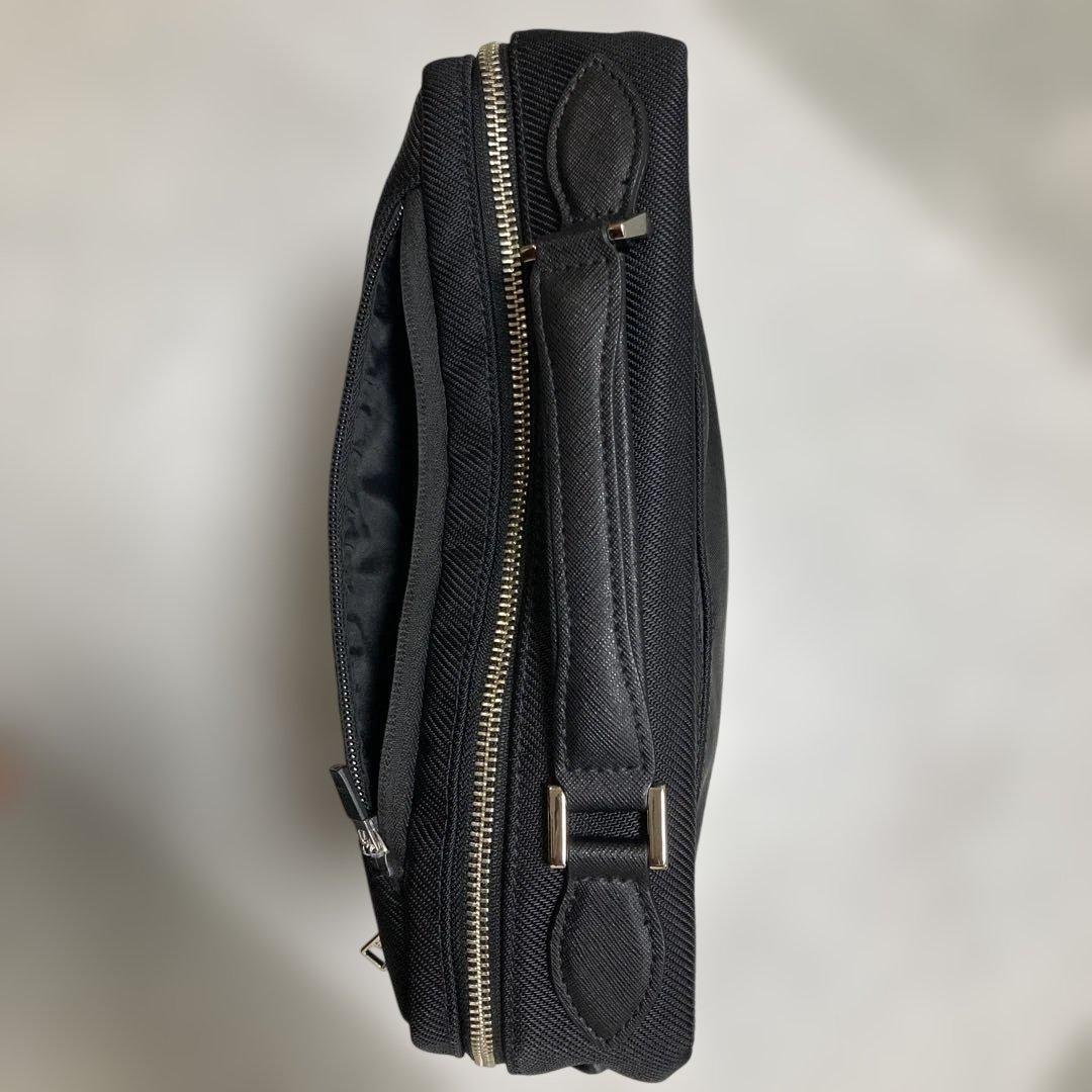 TAKEO KIKUCHI 黒 2WAY ビジネスバッグ ナイロン 合成皮革