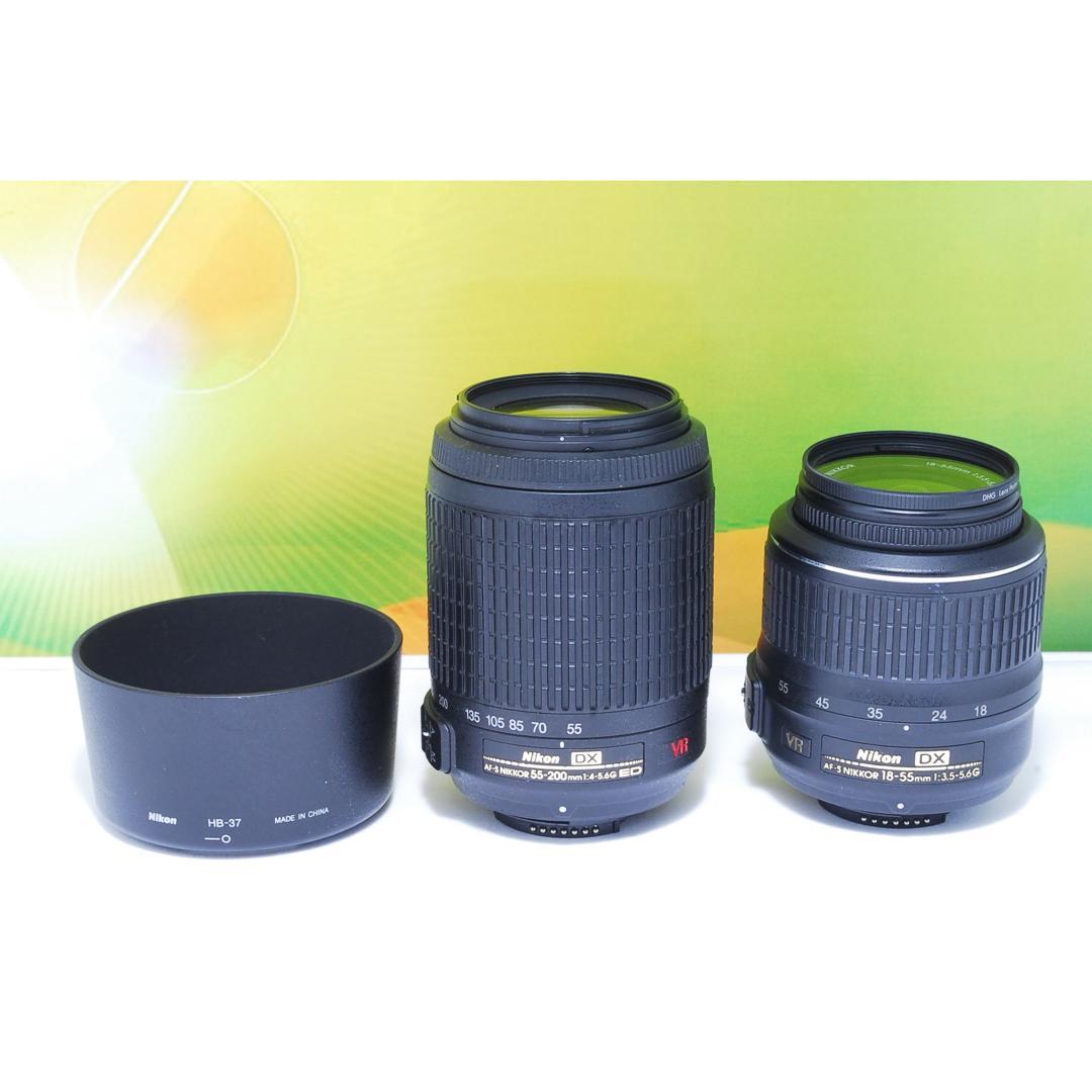 初心者おすすめ✨動作良好✨Nikon D3200 ダブルレンズキット スマホ転送